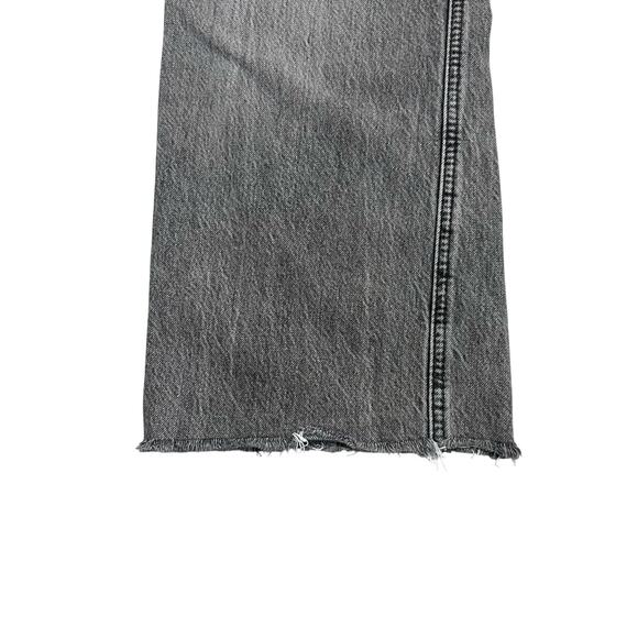 Zara Wide Leg High Rise Denim Jeans in Gray Washed - Picture 10 of 15